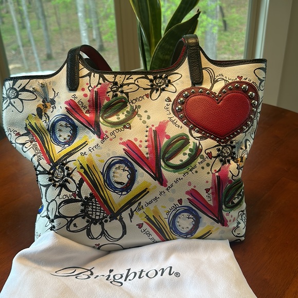 NWT Brighton Scribble Garden Large Bag - Picture 2 of 9